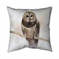 Begin Home Decor 26 x 26 in. Barred Owl-Double Sided Print Indoor Pillow 5541-2626-AN387